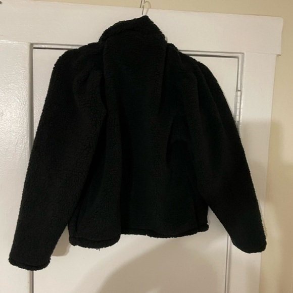Express Black Cozy Full Zip Sherpa Sweatshirt Small - Picture 6 of 11